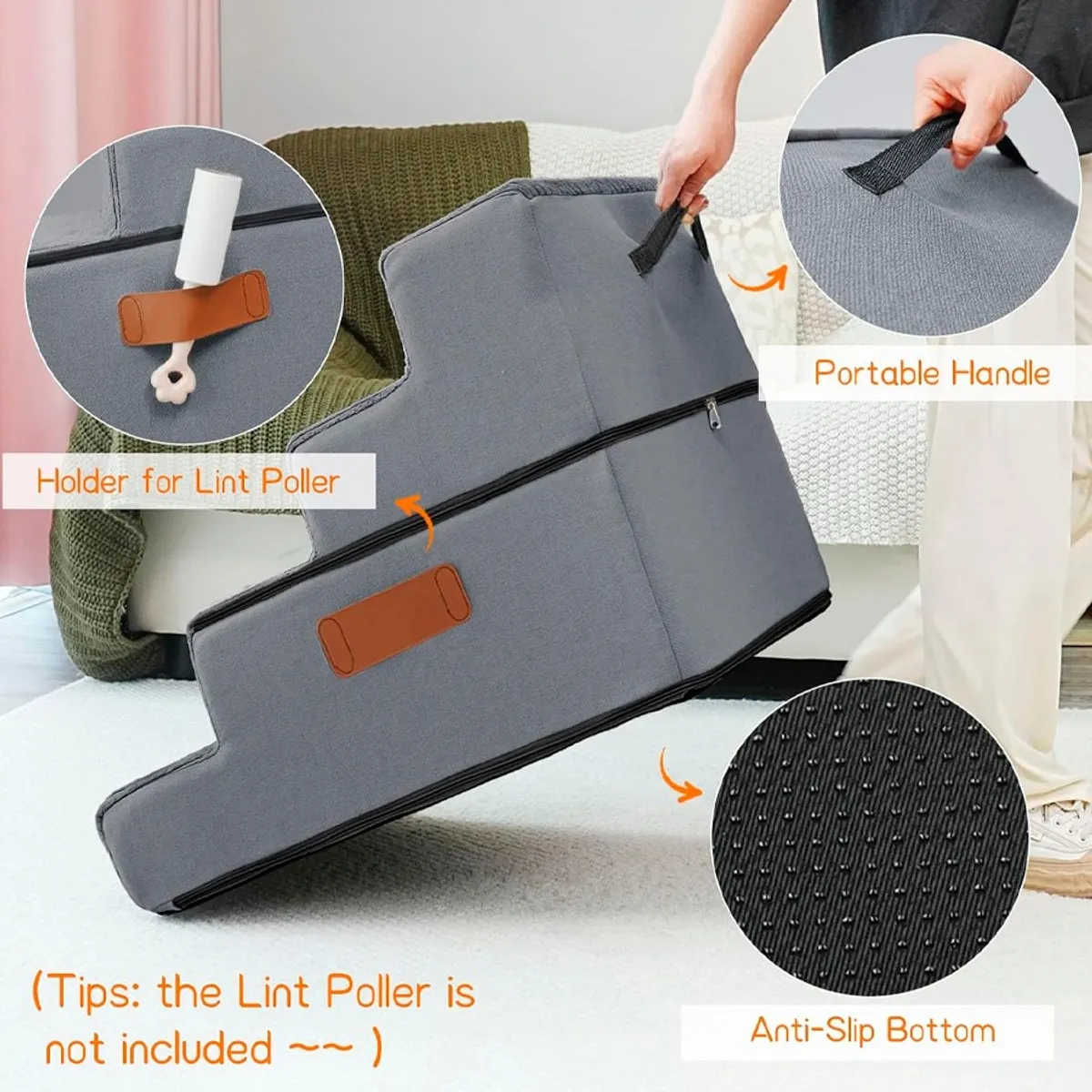 GENERICO - Escalera Para Perros 5 Escalones 56x38x78