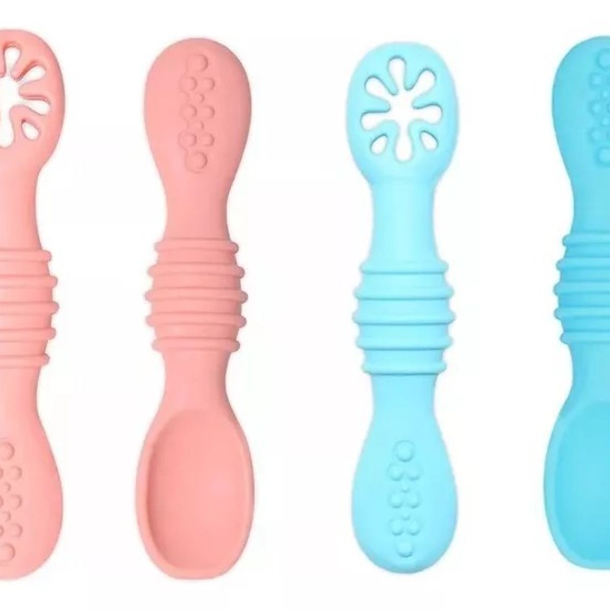 GENERICO - Set De Cucharas Silicona Aprendizaje Bebé Pre-cucharas