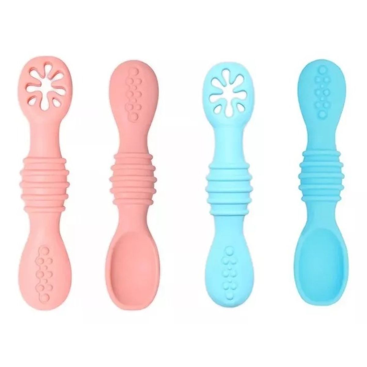 GENERICO - Set De Cucharas Silicona Aprendizaje Bebé Pre-cucharas