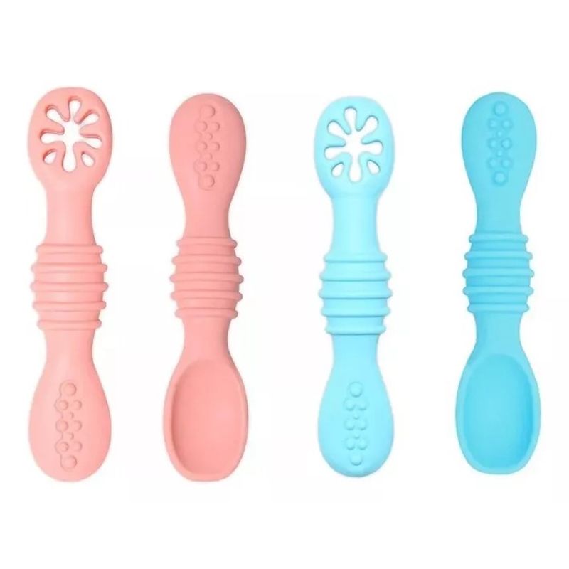 GENERICO - Set De Cucharas Silicona Aprendizaje Bebé Pre-cucharas