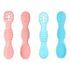 GENERICO - Set De Cucharas Silicona Aprendizaje Bebé Pre-cucharas