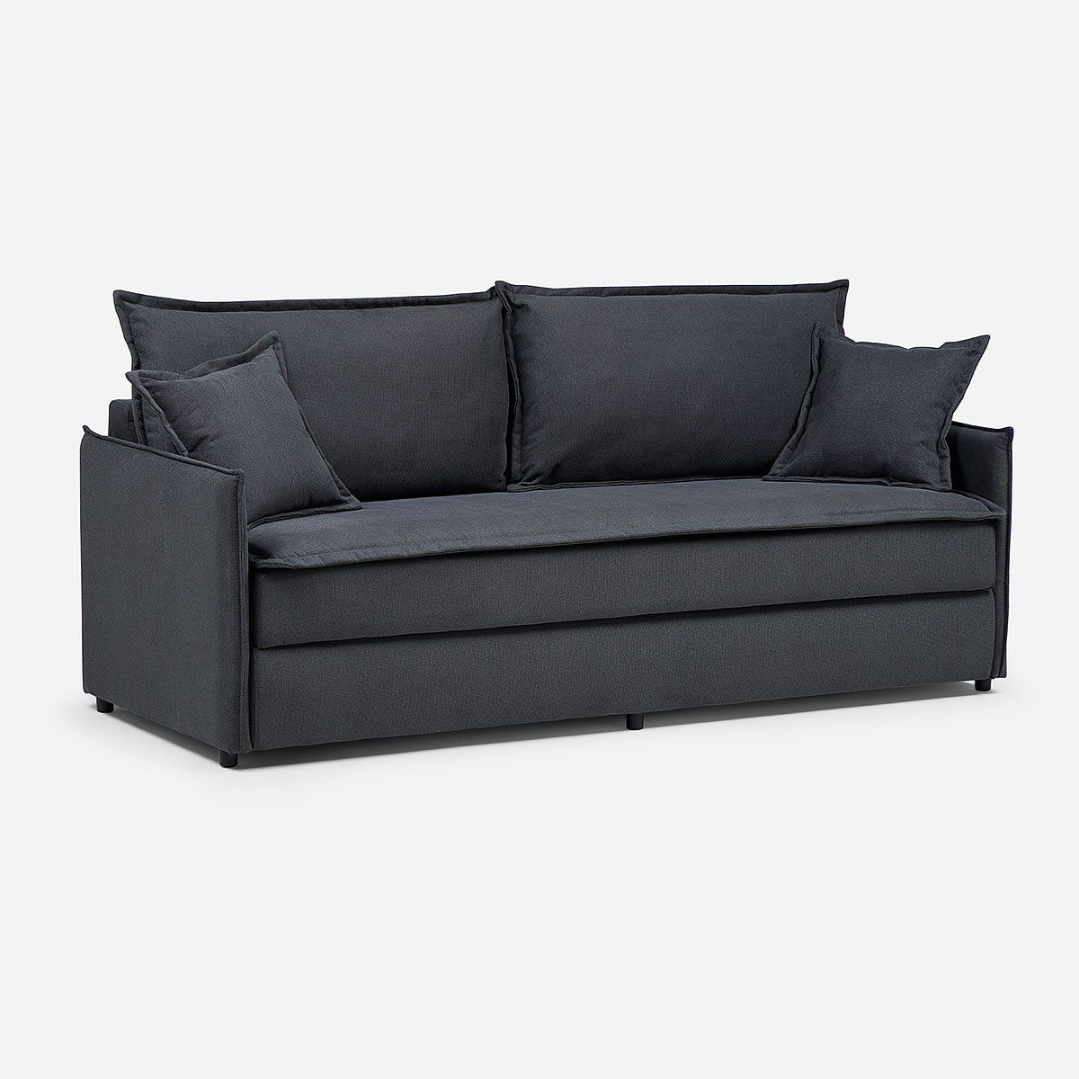 ROSEN - Futón Aosta 3 Cuerpos Tela Grafito