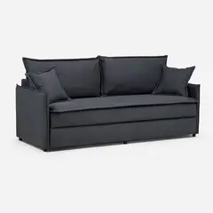 ROSEN - Futón Aosta 3 Cuerpos Tela Grafito