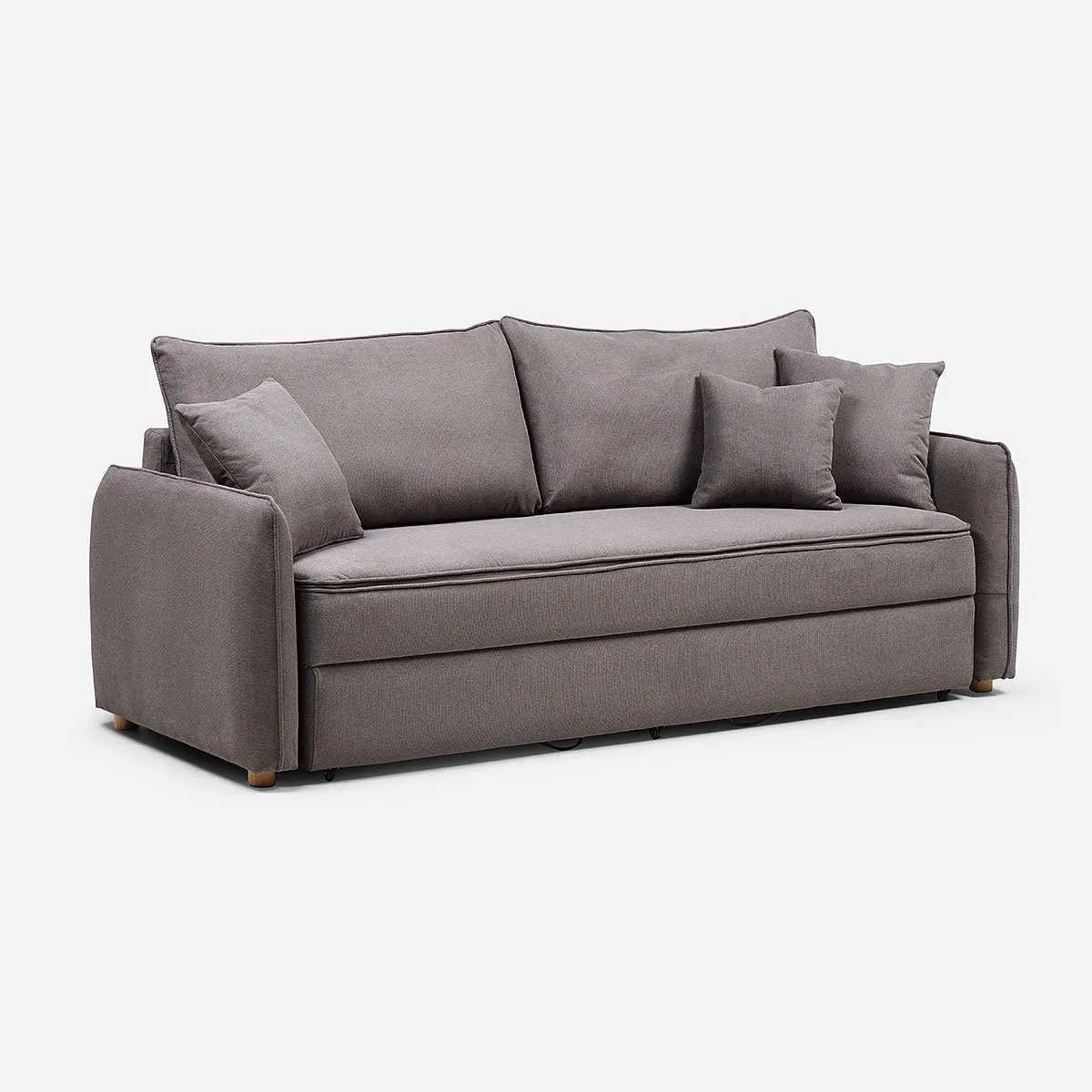 ROSEN - Futón Bron 3 Cuerpos Tela Taupe