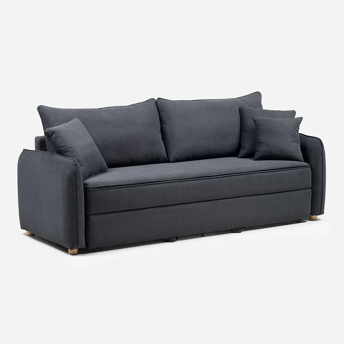 ROSEN - Futón Bron 3 Cuerpos Tela Grafito