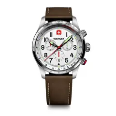WENGER - Reloj Terragraph Chrono blanco correa de cuero