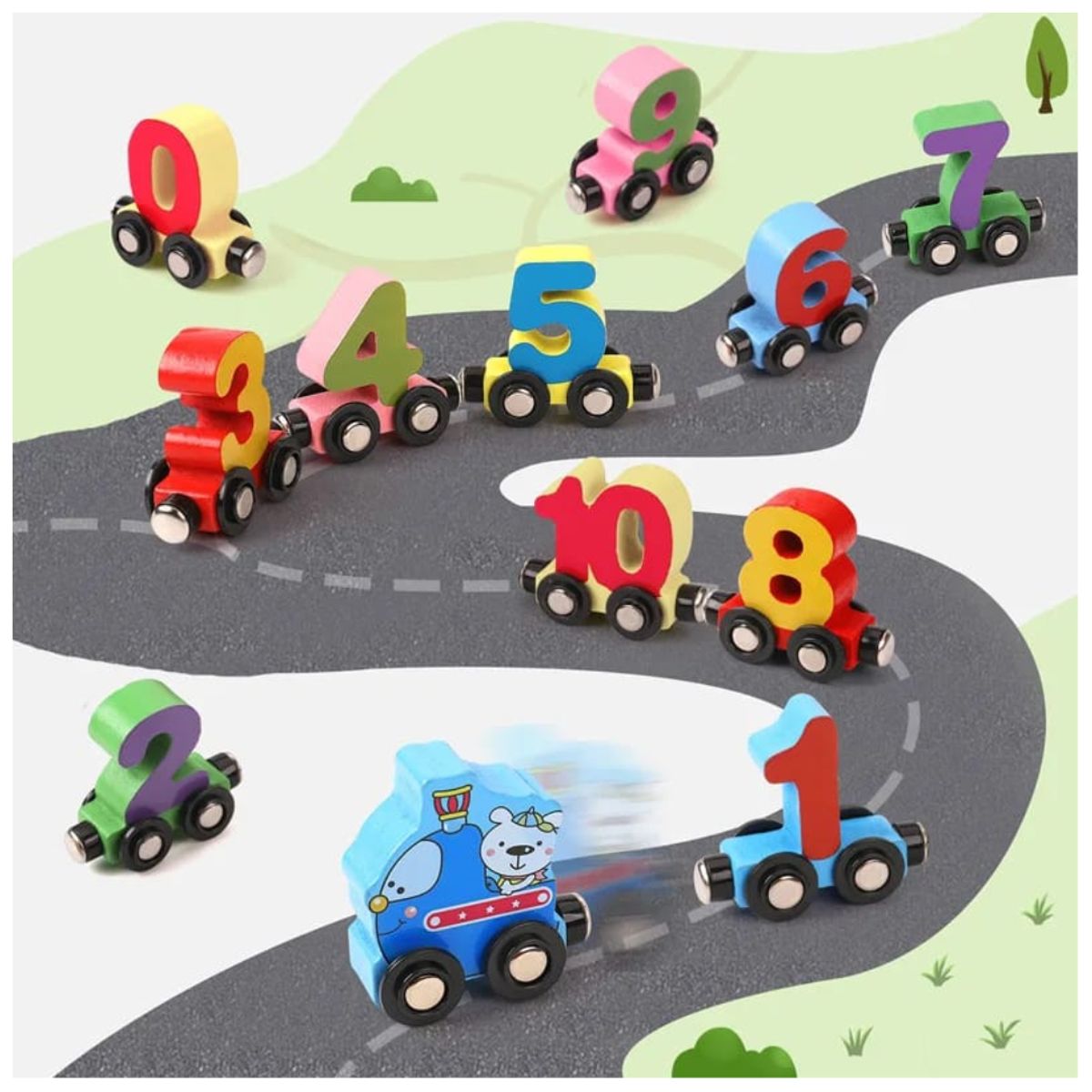 GENERICO - JUEGO TREN MAGNETICO DE NUMEROS PARA NIÑOS