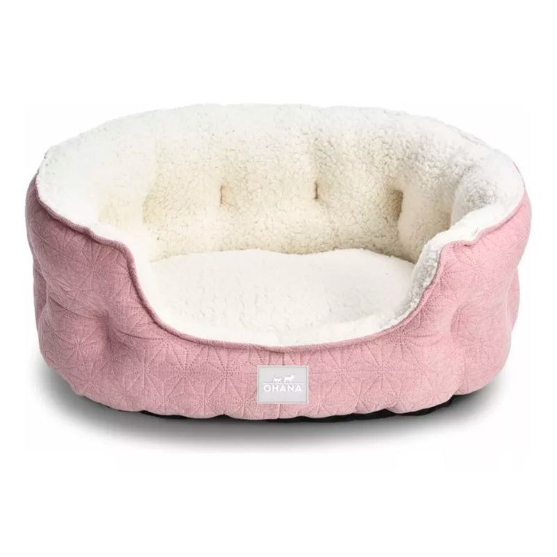 GENERICO - Cama Nido Para Mascotas Con Chiporro Rosado 55x40x23cm