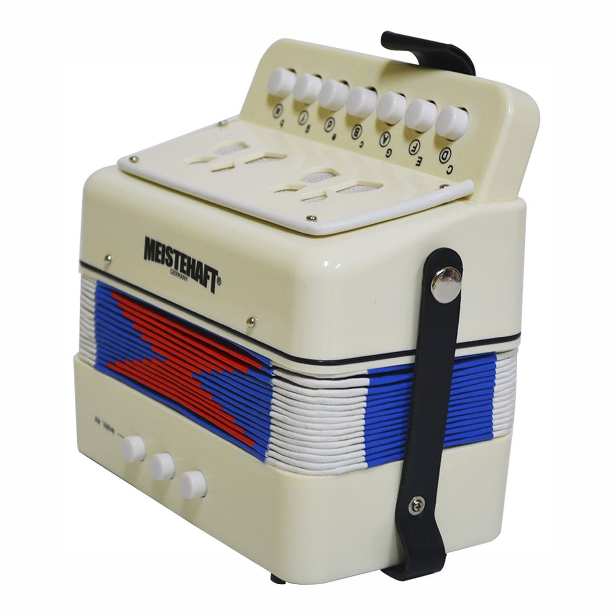 MEISTEHAFT - ACORDEON NIÑO 2 BAJOS BLANCO MT-2018 MEISTEHAFT