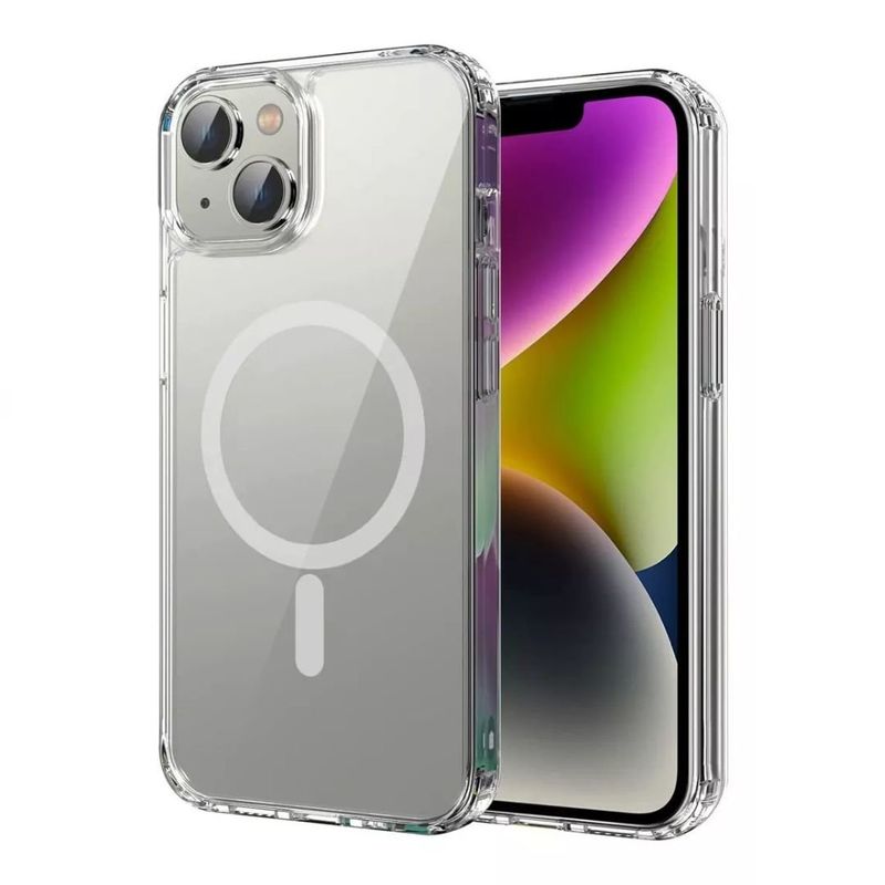 GENERICO - Carcasa Para iPhone 13 - 14 Antigolpes Magsafe Clear Reforzada