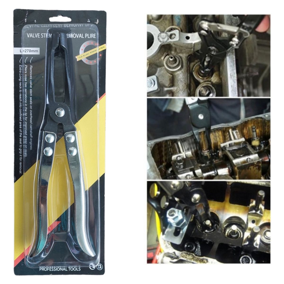 UNIVERSAL - Alicate Extractor Saca Retenes De Valvula 270mm C4131