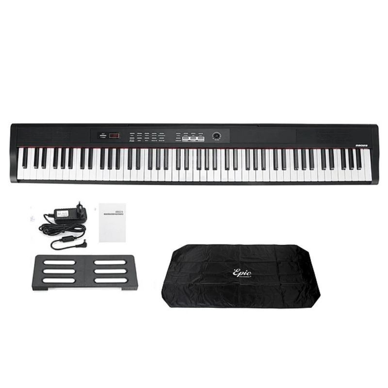 EPIC - Teclado Digital Portatil De 88 Teclas Epic Con Funda