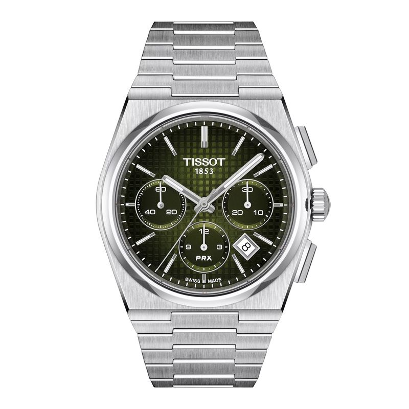 TISSOT - Reloj Tissot Prx Chrono Acero Verde