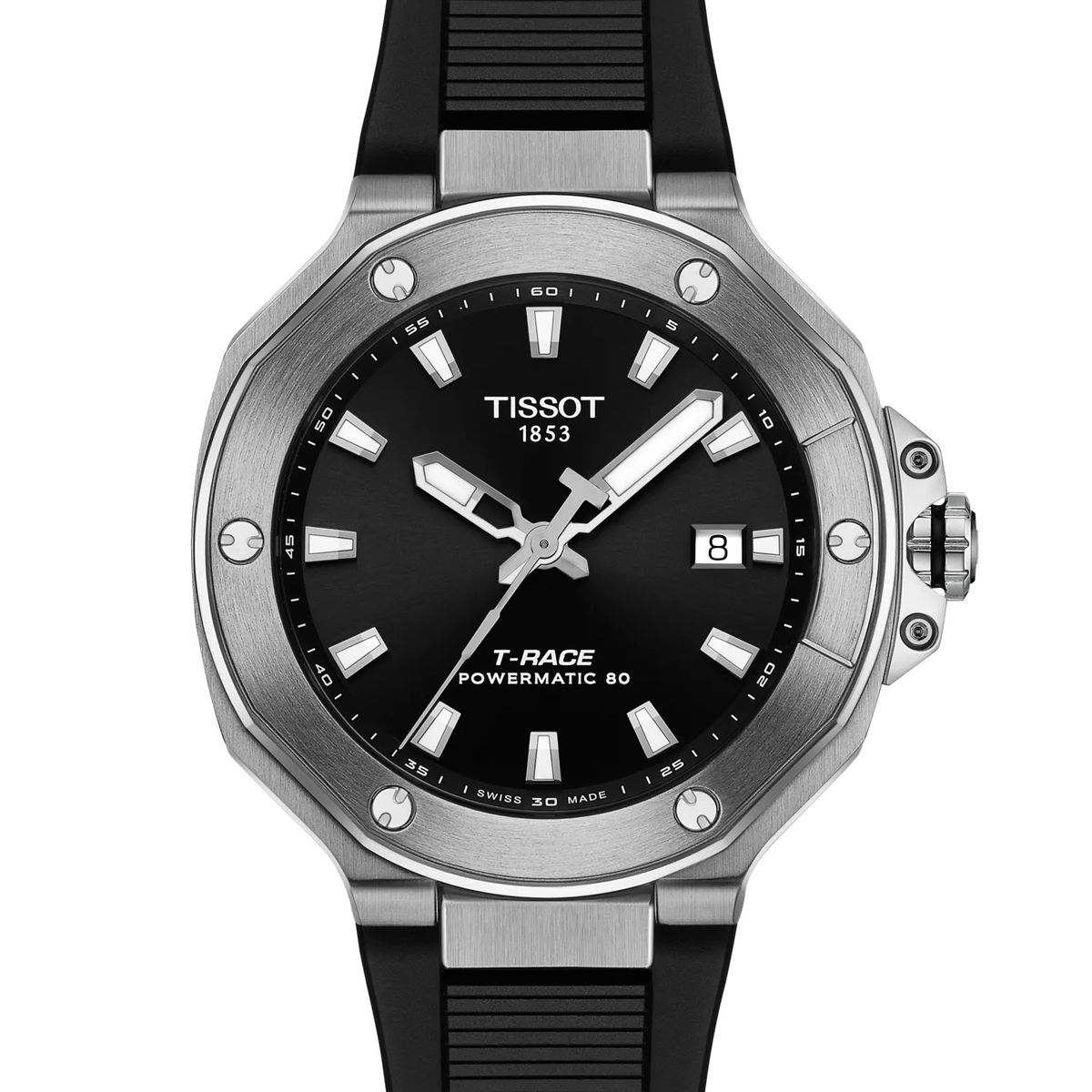 TISSOT - Reloj Tissot T-Race Chronograph Powermatic 80 Silicona Negro