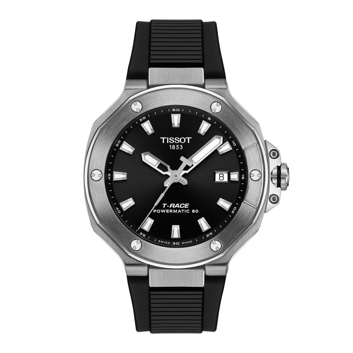 TISSOT - Reloj Tissot T-Race Chronograph Powermatic 80 Silicona Negro