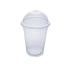 GENERICO - Vasos Plásticos Pet Con Tapa Tipo Domo 16oz 50 Unidades