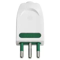 VIMAR - Enchufe Macho Volante Orientable 2p+T 10a 250v S11 Blanco