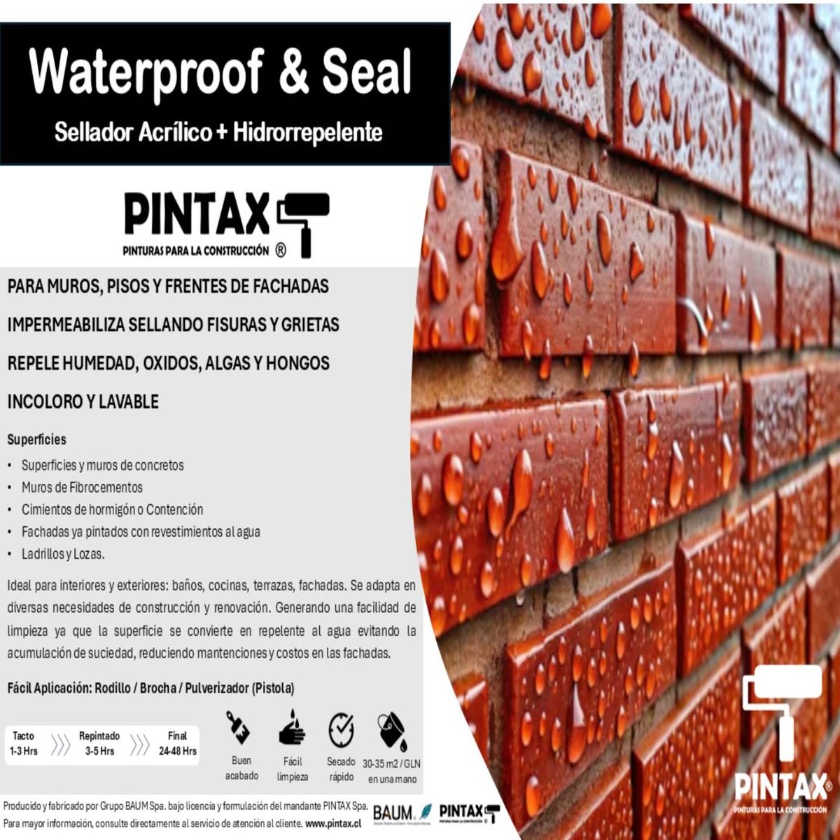 BAUM - Sellador  E  Impermeabilizante  Para Pisos ,muro Y Fachada