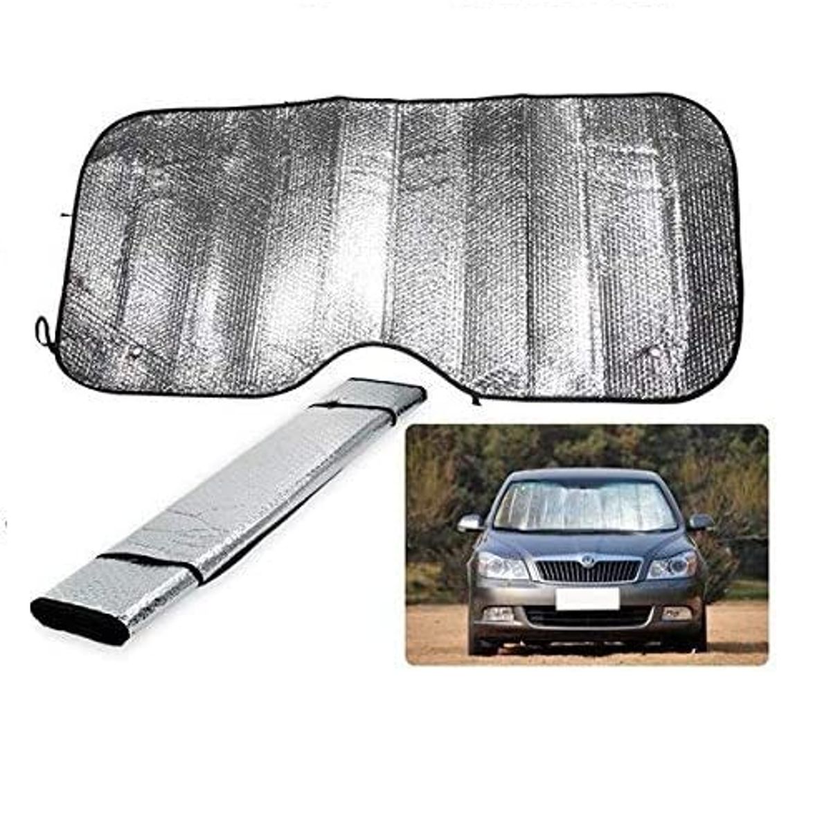 GENERICO - Parasol Plegable Para Parabrisas De Automóvil De Papel De Aluminio