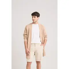 VELEZ - Vélez Sweater Helios Oversized Hombre Diseño Rectilíneo Arena