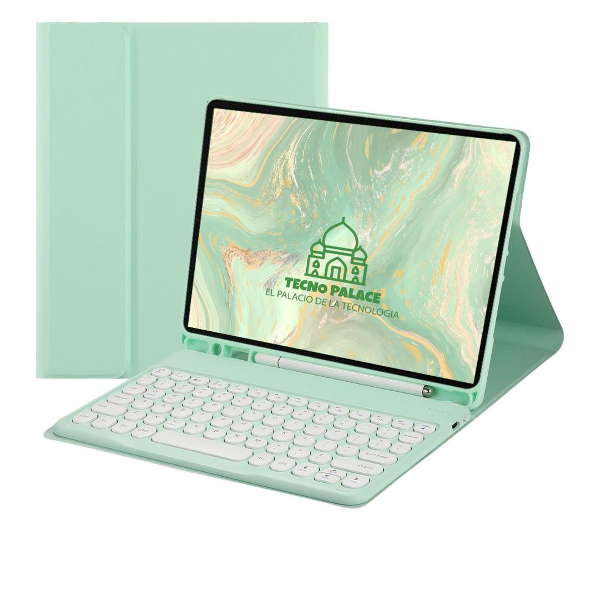 GENERICO - Fundas Teclado 2.0 Para Tablet Samsung S11-S10Lite-S10Fe-S9-S9Fe-S8-S7- Letra Ñ