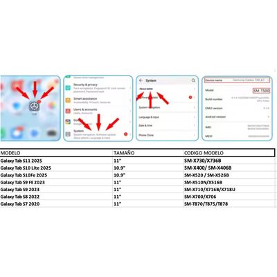 Imagen 2 del producto Fundas Teclado 2.0 Para Tablet Samsung S11-S10Lite-S10Fe-S9-S9Fe-S8-S7- Letra Ñ
