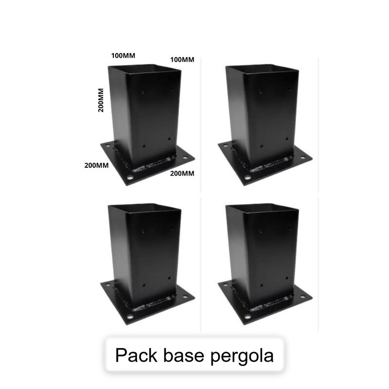GENERICO - PACK BASE PERGOLA 4 UNIDADES