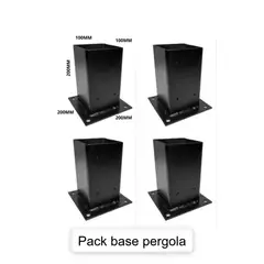 GENERICO - PACK BASE PERGOLA 4 UNIDADES