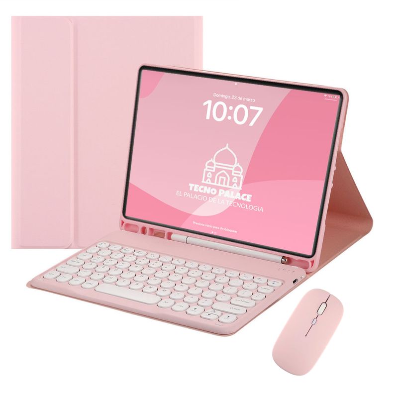 GENERICO - Fundas Con Teclado 2.0 y Mouse Para iPad 10,2 (7,8,9 GEN) - letra Ñ