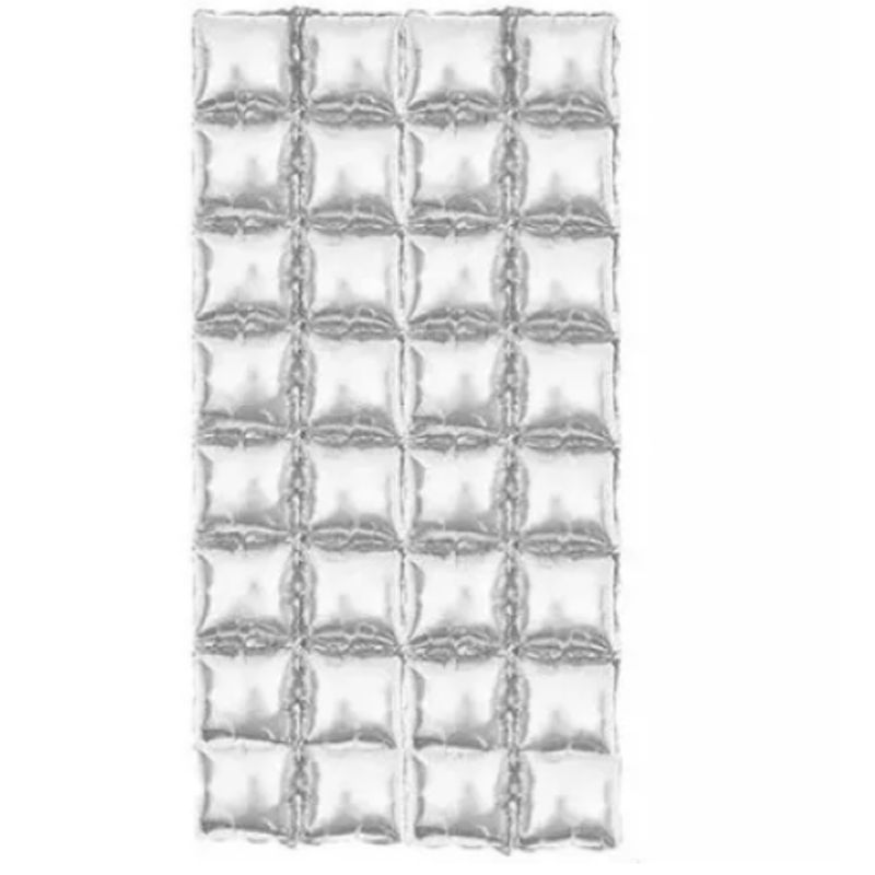 GENERICO - Paquete De 3 Cortinas Inflables Para Decoración Plateado Metálico
