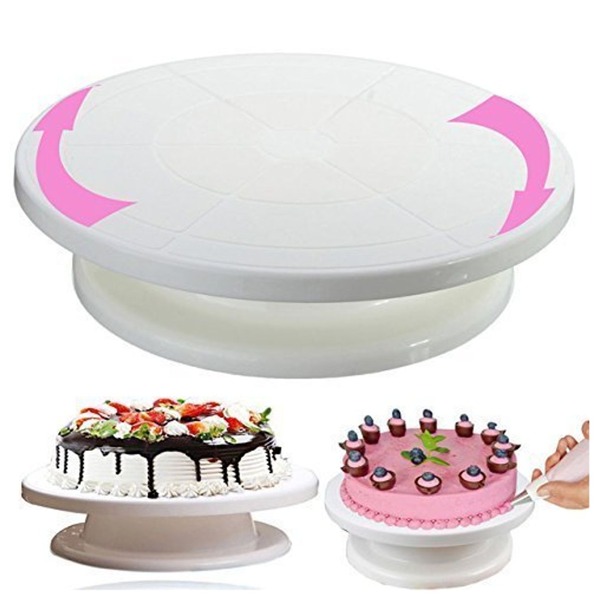 GENERICO - Base Para Decorar Tortas Plato Giratorio