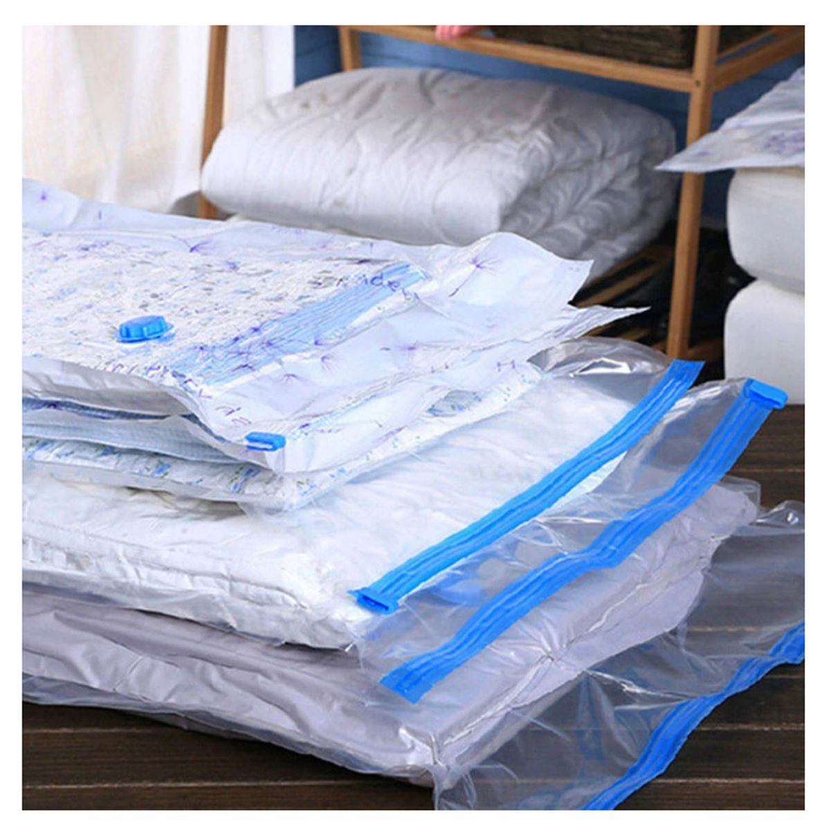 GENERICO - Paquete De 20 Bolsas De Almacenamiento Al Vacío De 60x80