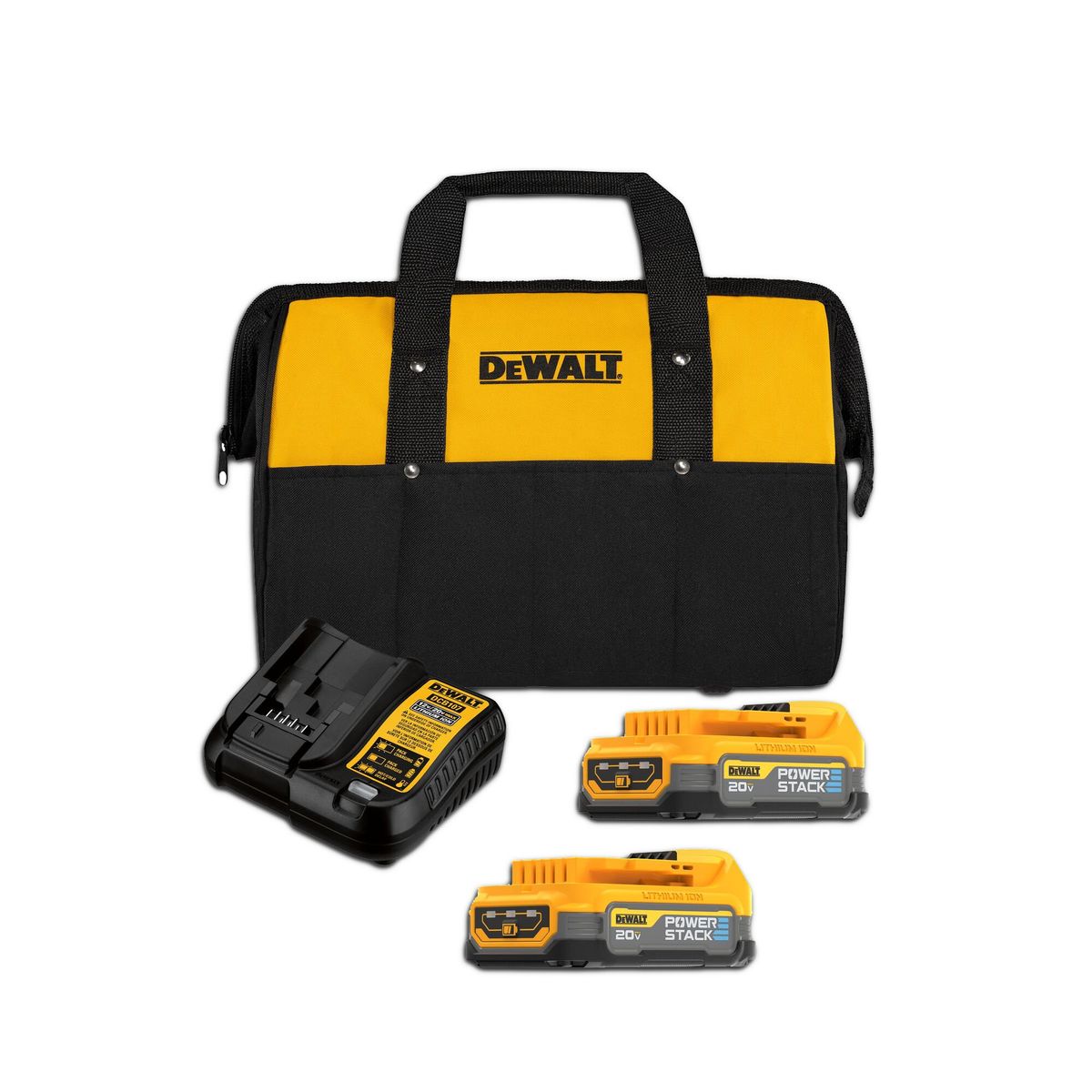 DEWALT - Kit 2 baterías Powerstack™ + accesorios DEWALT DCBP034E2-B2