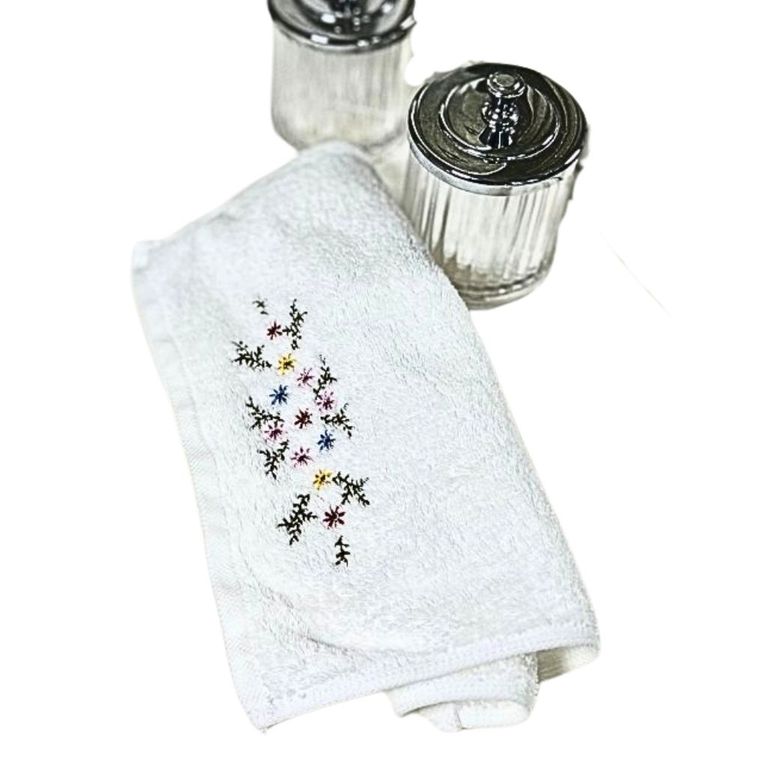3 TOALLAS ROYAL TOUCH Floral Visita 30cm x 45cm Algodon 550GSM
