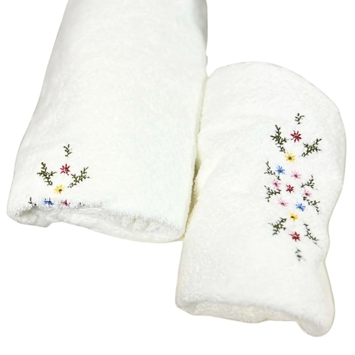 BOHEMIK - 3 TOALLAS ROYAL TOUCH Floral Visita 30cm x 45cm Algodón 550GSM BOHEMIK