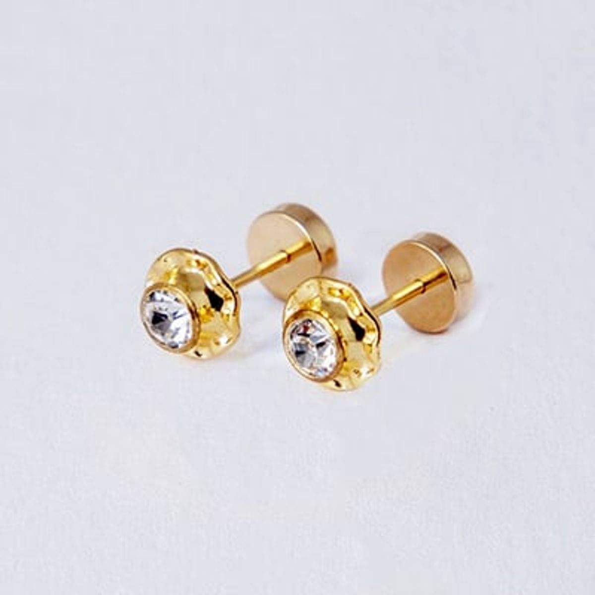GENERICO - Aro de oro abridores 14k PIEDRA BLANCA por JOYAS PATRICIO LILLO