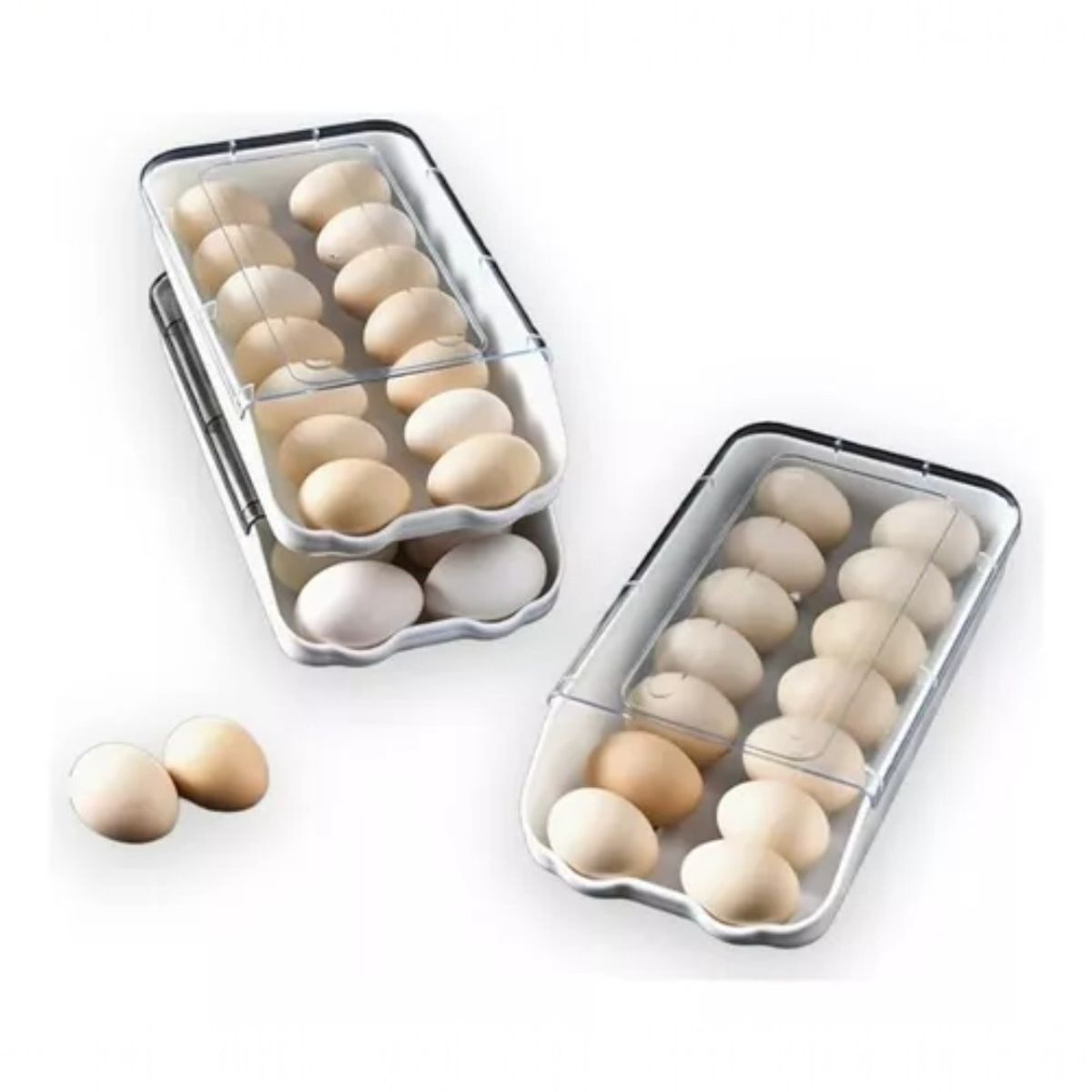 ANGELES DEL HOGAR - BANDEJA ORGANIZADOR DE HUEVOS PARA COCINA