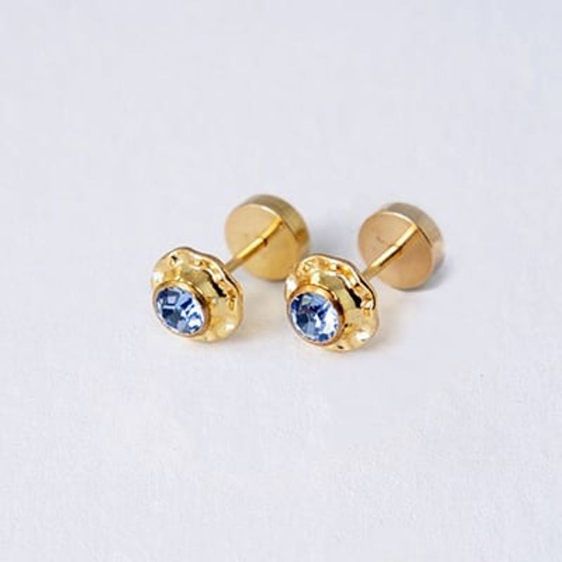 GENERICO - Aro de oro abridores 14k FLOR por Joyas Patricio Lillo
