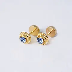 GENERICO - Aro de oro abridores 14k FLOR por Joyas Patricio Lillo