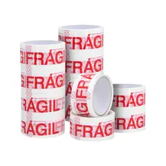 GENERICO - Cinta De Embalaje Frágil 48mm40m - Pack Mayorista - 12 Uds
