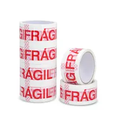 GENERICO - Cinta De Embalaje Frágil 48mm40m - Pack Mayorista - 6 Uds