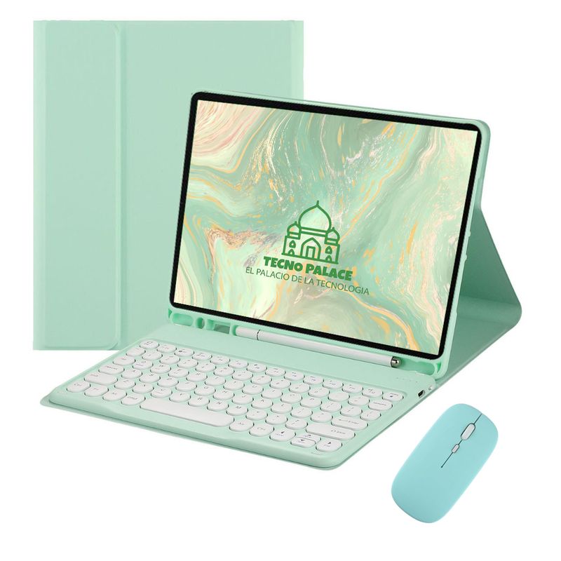 GENERICO - Fundas Con Teclado 2.0 y Mouse Para Tablet Samsung S6 Lite - letra Ñ
