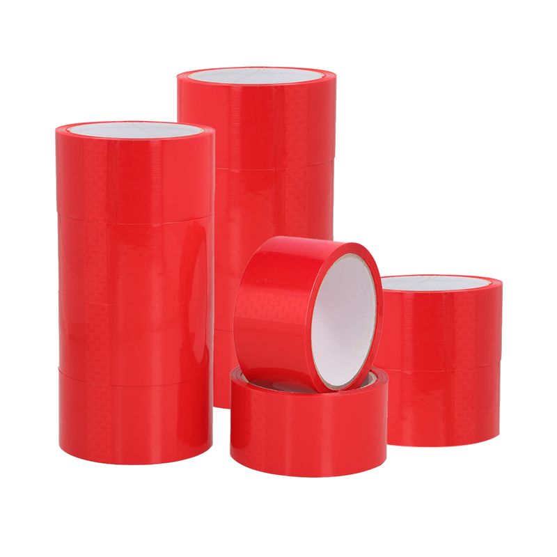 GENERICO - Cinta De Embalaje Roja 48mm40m - Pack Mayorista - 12 Uds