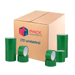 GENERICO - Cinta De Embalaje Verde 48mm40m - Pack Mayorista - 72 Uds