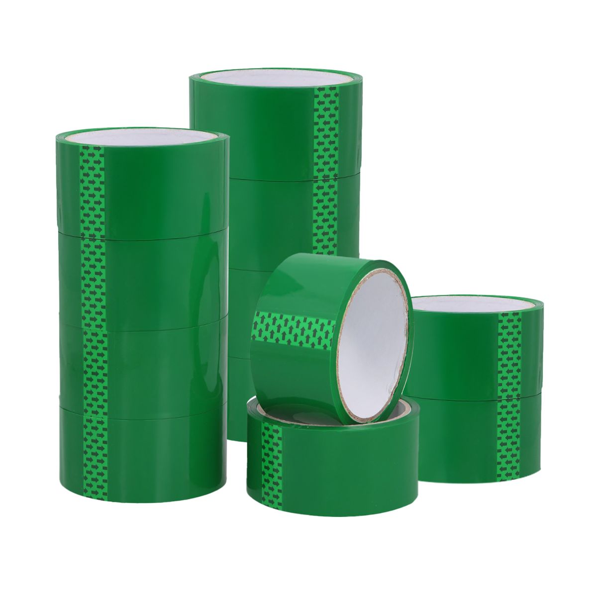 GENERICO - Cinta De Embalaje Verde 48mm40m - Pack Mayorista - 12 Uds