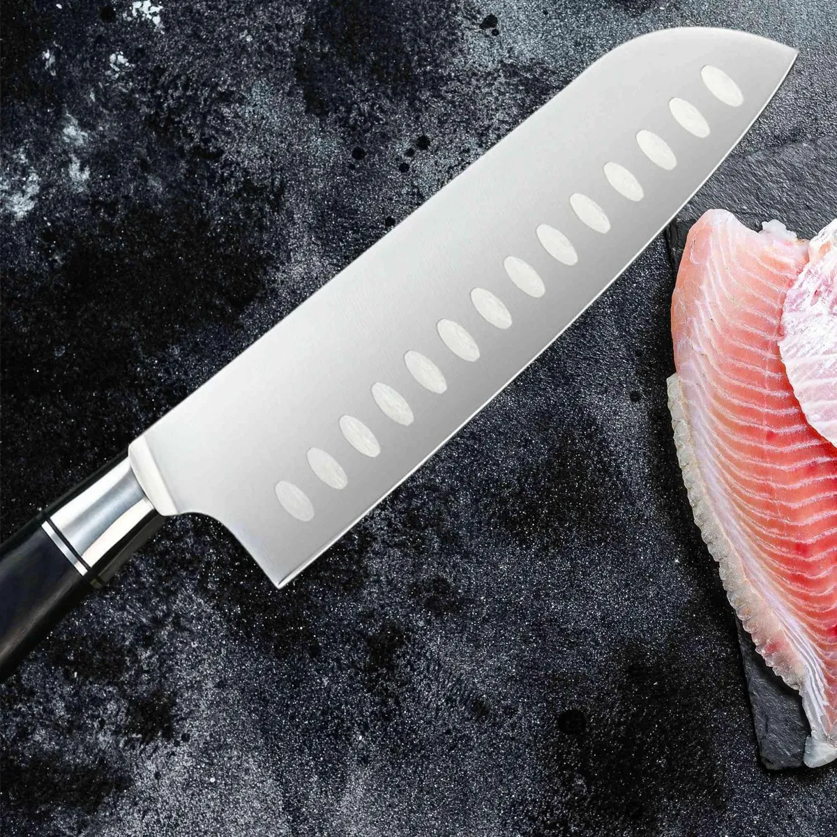 KOYAM - KOYAM Cuchillo Santoku 18cm Acero 1.4116