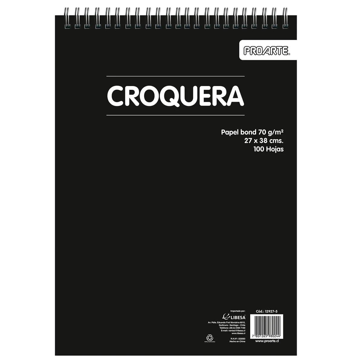 PROARTE - Croquera Proarte 27X38cm 100hjs
