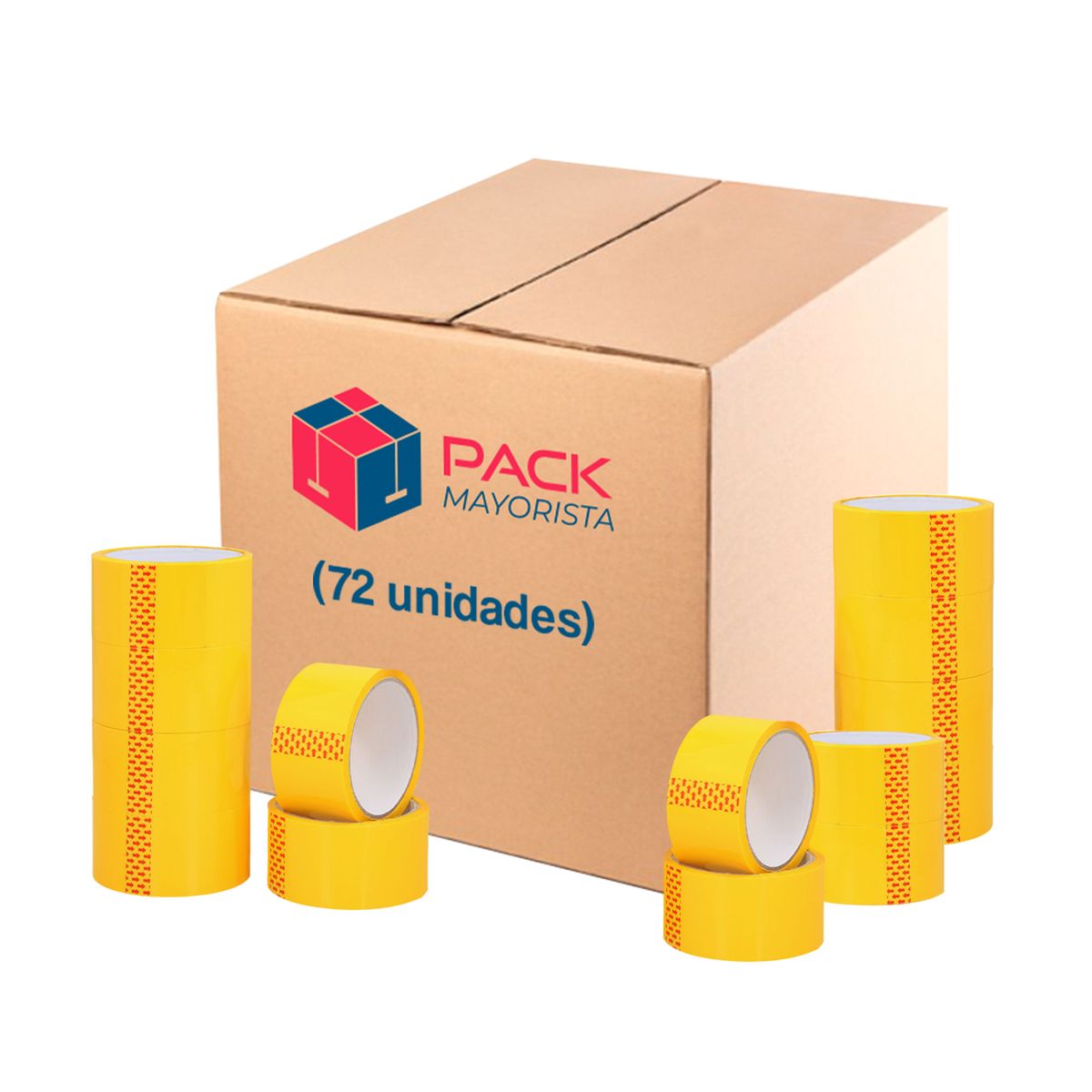 GENERICO - Cinta Embalaje Amarilla 48mm40m - Pack Mayorista - 72 Uds