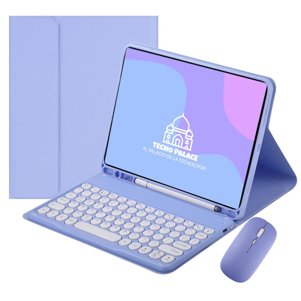 GENERICO - Funda Teclado 2.0 y Mouse Para Galaxy Tab S11-S10Lite-S10Fe-S9-S9Fe-S8-S7- Letra Ñ