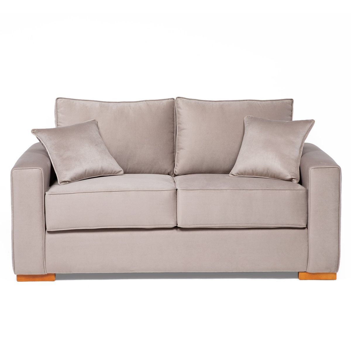 GENERICO - Sofá Victoria 2 Cuerpos 170x90 Beige Felpa